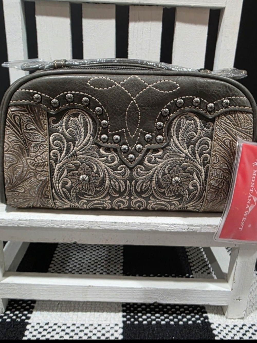 ❤️New! Montana West Embossed Western Travel / Cosmetic Bag.